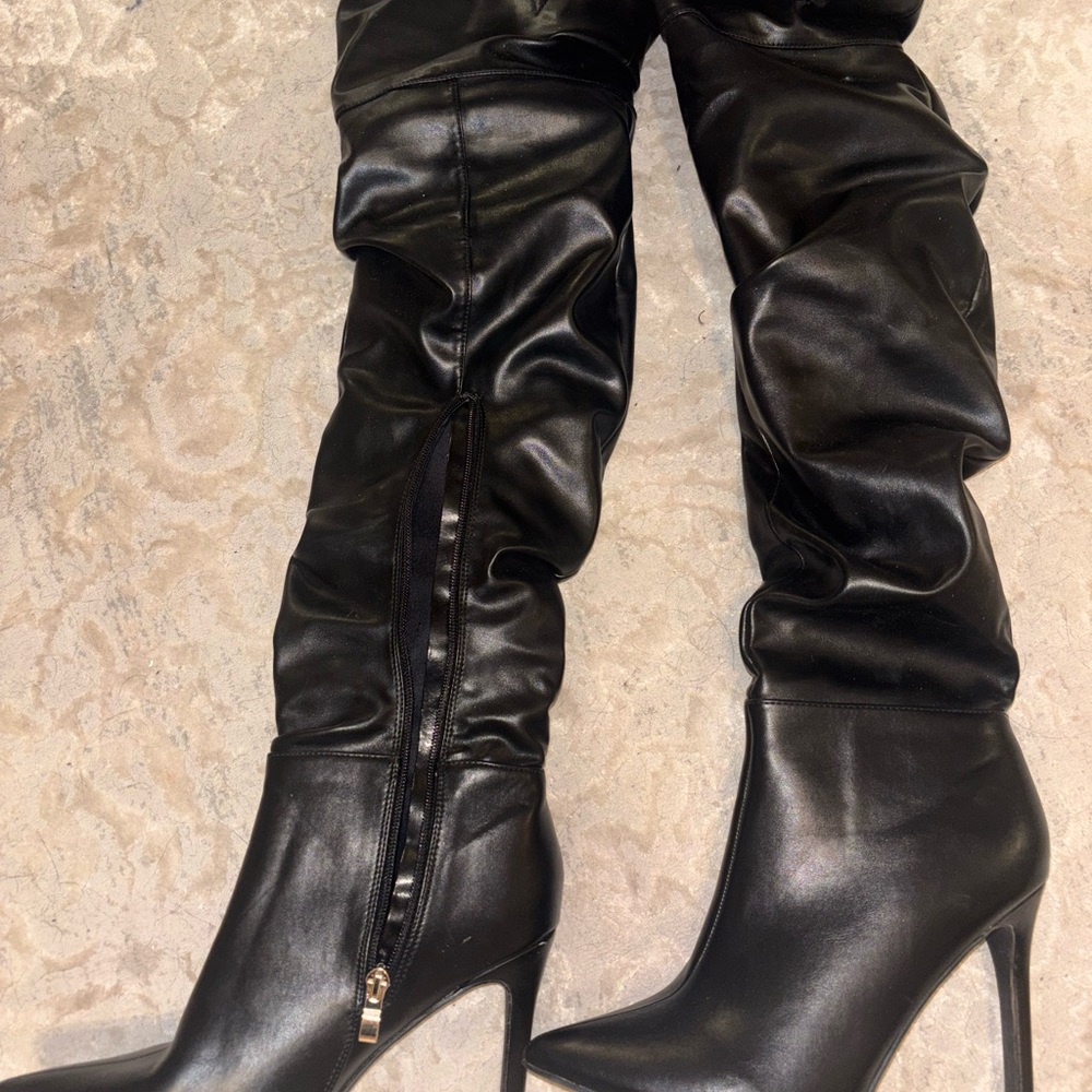Fashion Nova Black Heeled Boots
